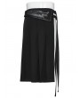 Punk Rave Black Gothic Punk Personality Men's Pleated Half Skirt