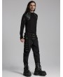 Punk Rave Black Gothic Punk Hollow Out Triple Row  Belt for Men