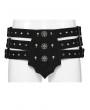 Punk Rave Black Gothic Punk Hollow Out Triple Row  Belt for Men