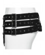 Punk Rave Black Gothic Punk Hollow Out Triple Row  Belt for Men