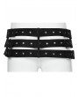 Punk Rave Black Gothic Punk Hollow Out Triple Row  Belt for Men