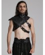 Punk Rave Black Gothic Cyberpunk Handsome Shoulder Armor for Men