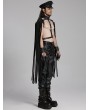 Punk Rave Black Gothic Handsome Punk Tassel Shoulder Armor for Men