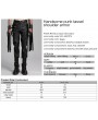 Punk Rave Black Gothic Handsome Punk Tassel Shoulder Armor for Men