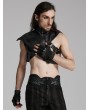 Punk Rave Black Gothic Cyberpunk Stud Armored Gloves for Men