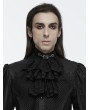 Punk Rave Black Gorgeous Gothic Embroidered Mesh Collar for Men