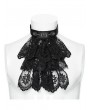 Punk Rave Black Gorgeous Gothic Embroidered Mesh Collar for Men