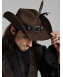 Punk Rave Coffee Gothic Punk Western Cowboy Hat for Men