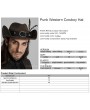 Punk Rave Coffee Gothic Punk Western Cowboy Hat for Men