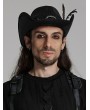 Punk Rave Black Gothic Punk Western Cowboy Hat for Men