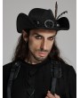 Punk Rave Black Gothic Punk Western Cowboy Hat for Men