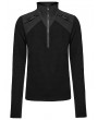 Punk Rave Black Gothic Techwear Style Long Sleeved Fitted T-Shirt for Men