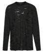 Punk Rave Black Gothic Decadent Loose Casual Knit T-Shirt for Men