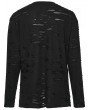 Punk Rave Black Gothic Decadent Loose Casual Knit T-Shirt for Men