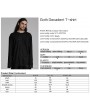 Punk Rave Black Gothic Decadent Loose Casual Knit T-Shirt for Men