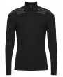 Punk Rave Black Gothic Cyber Punk Zipper Collar Long Sleeved T-Shirt for Men