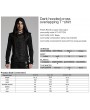 Punk Rave Black Gothic Dark Hooded Cross Overlapping T-Shirt for Men