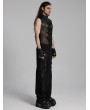 Punk Rave Black Gothic Punk Personalized Functional Mesh T-Shirt for Men