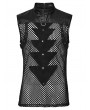 Punk Rave Black Gothic Punk Personalized Functional Mesh T-Shirt for Men