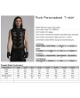 Punk Rave Black Gothic Punk Personalized Functional Mesh T-Shirt for Men