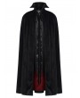 Punk Rave Black and Red Gothic Bat Collar Dark Night Count's Long Cloak