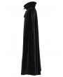 Punk Rave Black and Red Gothic Bat Collar Dark Night Count's Long Cloak