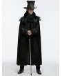 Punk Rave Black Gothic Bat Collar Dark Night Count's Long Cloak