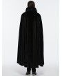 Punk Rave Black Gothic Bat Collar Dark Night Count's Long Cloak