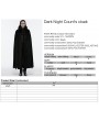 Punk Rave Black Gothic Bat Collar Dark Night Count's Long Cloak