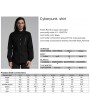 Punk Rave Black Gothic Cyberpunk Functional Long Sleeve Shirt for Men