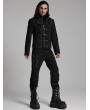 Punk Rave Black Gothic Cyberpunk Deconstruction Stand Collar Jacket for Men