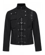 Punk Rave Black Gothic Cyberpunk Deconstruction Stand Collar Jacket for Men