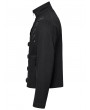 Punk Rave Black Gothic Cyberpunk Deconstruction Stand Collar Jacket for Men