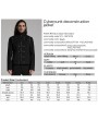 Punk Rave Black Gothic Cyberpunk Deconstruction Stand Collar Jacket for Men