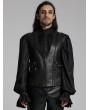 Punk Rave Black Medieval Gothic Punk Faux Leather Vest for Men