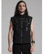 Punk Rave Black Gothic Cyberpunk Personalized Sweater Vest for Men