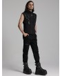 Punk Rave Black Gothic Cyberpunk Personalized Sweater Vest for Men