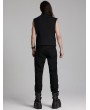 Punk Rave Black Gothic Cyberpunk Personalized Sweater Vest for Men