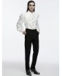 Punk Rave White Gothic Layered Lace Gorgeous Puff Sleeve Shirt for Men