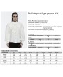 Punk Rave White Gothic Layered Lace Gorgeous Puff Sleeve Shirt for Men