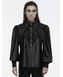 Punk Rave Black Gothic Layered Lace Gorgeous Puff Sleeve Shirt for Men