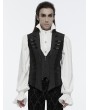 Punk Rave Black Gothic Rose Patterned Gorgeous Vest for Men