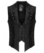 Punk Rave Black Gothic Rose Patterned Gorgeous Vest for Men