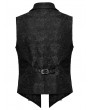 Punk Rave Black Gothic Rose Patterned Gorgeous Vest for Men