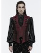 Punk Rave Red Gothic Rose Patterned Gorgeous Vest for Men