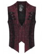 Punk Rave Red Gothic Rose Patterned Gorgeous Vest for Men