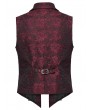 Punk Rave Red Gothic Rose Patterned Gorgeous Vest for Men