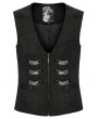 Punk Rave Black Gothic Dragon Scale Textured Jacquard Gentleman's Vest