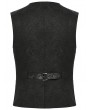 Punk Rave Black Gothic Dragon Scale Textured Jacquard Gentleman's Vest