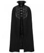 Punk Rave Black Gothic Punk Stand Up Collar Handsome Cape for Men